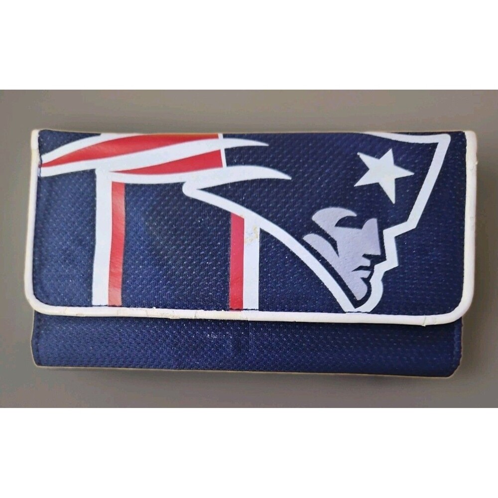 Vtg New England Patriots MVF Little Earth Mesh Woman's Wallet Large Embroidered